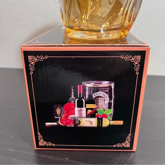 MCM Amber Twisted Whiskey Glasses - Set of 2 - Spiral Lowball Rocks Glass in Box - Picture 4 of 14